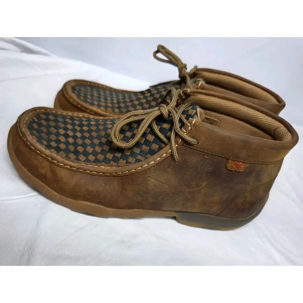 Twisted X Chukka Saddle Leather Driving Moc MDM0057 Blended ankle boots Size 9.5